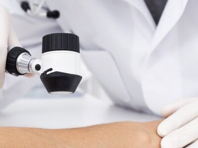 Dermatologist Inspecting A Patient's Arm